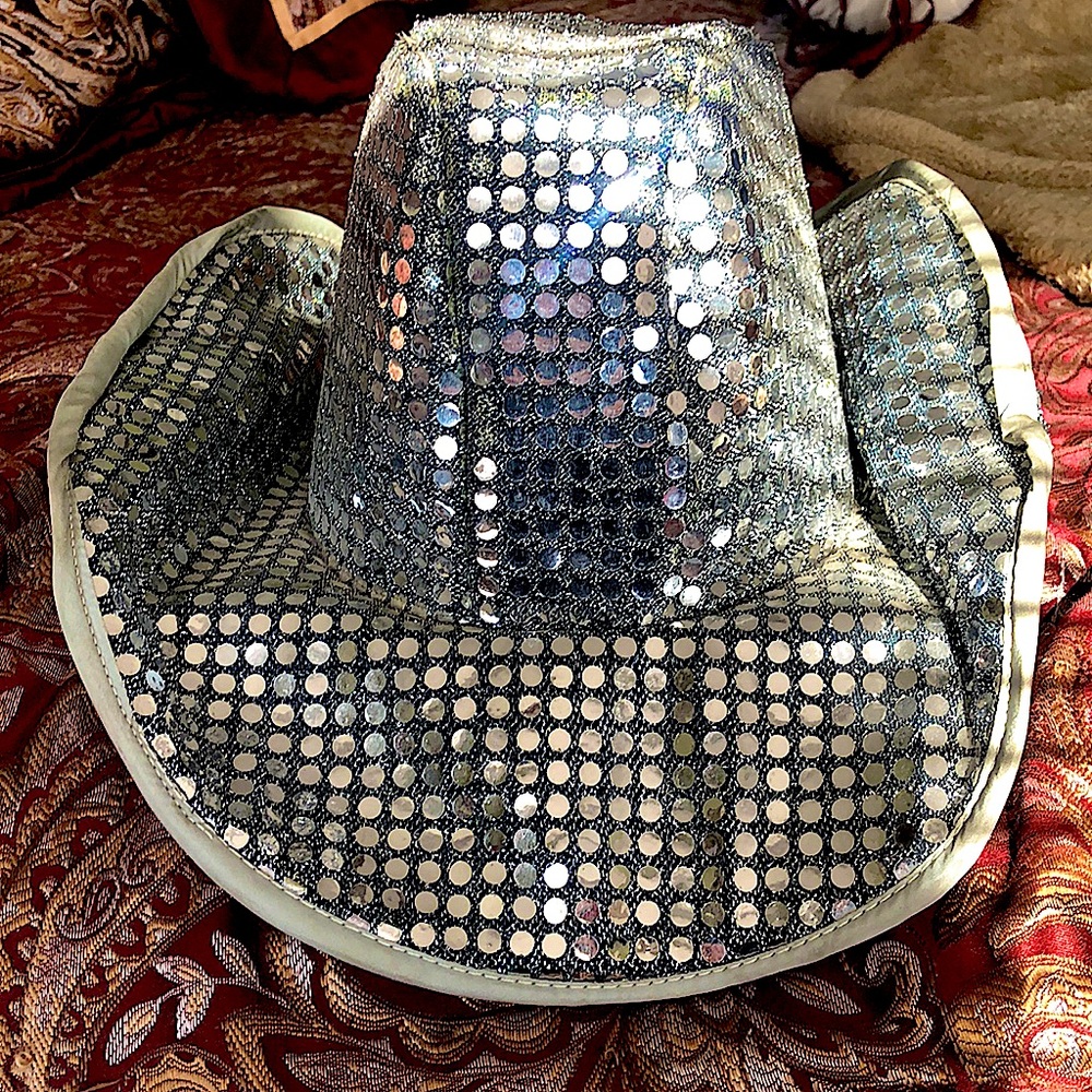 Vintage Serious sequin cowboy hat